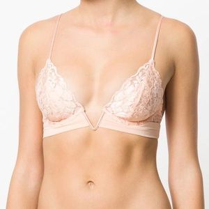 La Perla Silk/Lace Underwire Triangle Bra